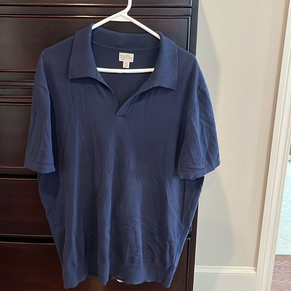 J. Crew Navy Knit Polo XL